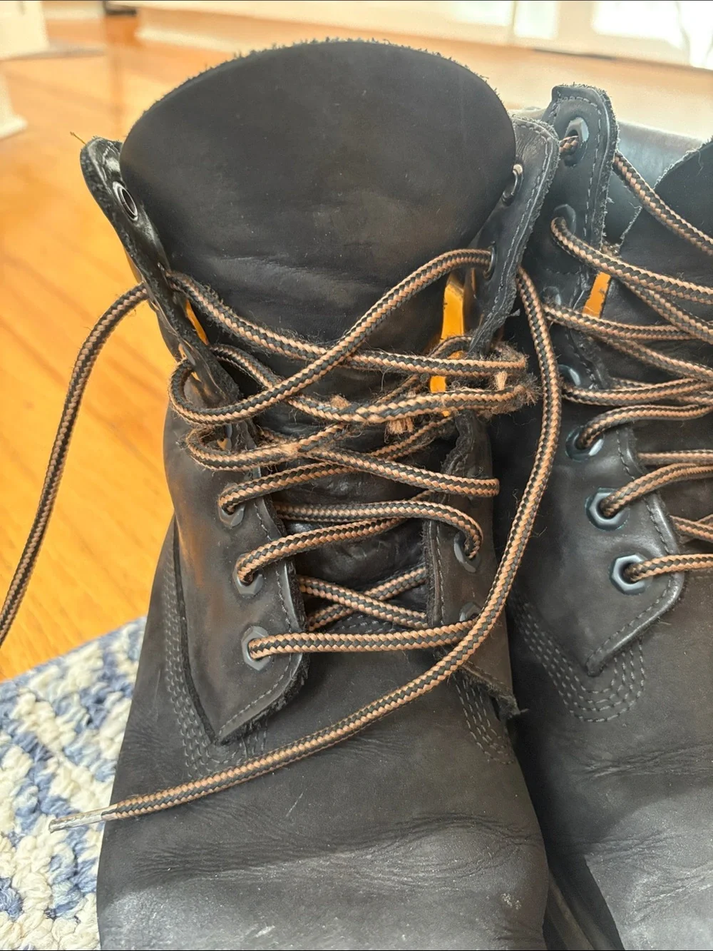 Timberland Black Nubuck Lace-Up Men's Hiking Work Boots